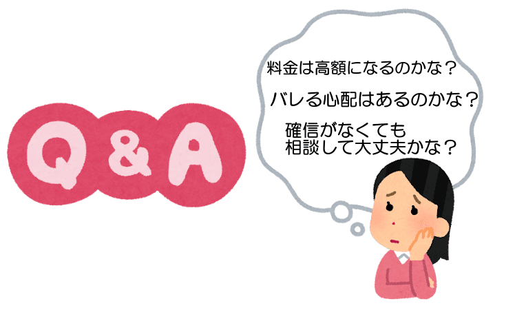 探偵に対して疑問がある女性のイラスト